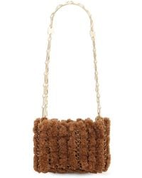 Rabanne - 1969 Nano Shearling Shoulder Bag - Lyst