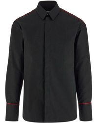 Ferragamo - Overhemd Met Contrast - Lyst
