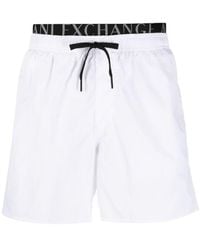 Armani Exchange - Logo-tape Swim Shorts - Lyst