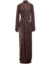 Rick Owens - Draped Wrap-Style Dress - Lyst