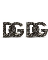 Dolce & Gabbana - Manchetknopen Met Kristallen En Logoplakkaat - Lyst