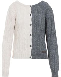 Moschino - Bicolor Wool Cardigan - Lyst