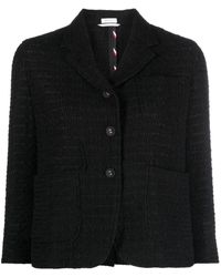 Thom Browne - Cropped Sack Sport Tweed Jacket - Lyst