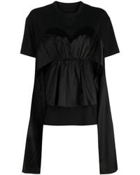 JNBY - Bustier-Embelished Cotton T-Shirt - Lyst