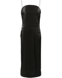 Jacquemus - Calf-Length Satin Finish Spaghetti Strap Dress - Lyst