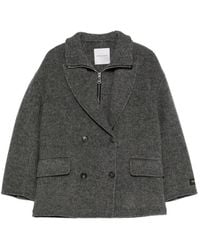 ERMANNO FIRENZE - Double-Breasted Zip-Fastening Jacket - Lyst