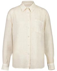 120% Lino - Camisa con bolsillo y botones - Lyst