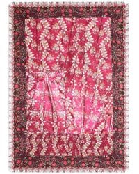 Pierre Louis Mascia - Aloeuw Floral-Print Fringed Silk Scarf - Lyst