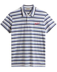 Woolrich - Striped-Pattern Logo-Embroidered Polo Shirt - Lyst