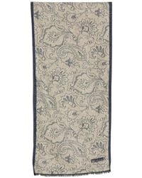 Kiton - Ausgefranster Schal Mit Paisley-Print - Lyst