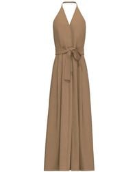 Marella - Maxi-Jurk Met Ceintuur En Halternek - Lyst