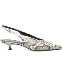 Aeyde - Camila Snake-Print Slingback Pumps - Lyst