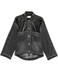 Litkovskaya - Jeansjacke mit Ledereinsätzen - Lyst
