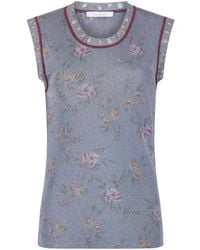 Rabanne - Floral-Print Tank Top - Lyst