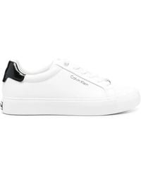 Calvin Klein - Low-Top Leather Sneakers - Lyst