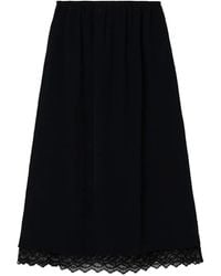 Simone Rocha - Midi-Rok Met Kanten Afwerking - Lyst
