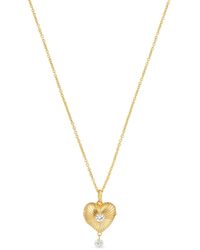 PERSÉE - 9Ct Diamond Heart-Pendant Necklace - Lyst