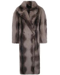 DR. HOPE - Double-Breasted Faux-Fur Coat - Lyst