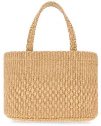 Jimmy Choo Beach Mini Raffia Tote in Natural | Lyst
