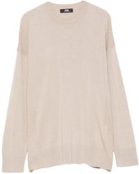 Alpha Studio - Side-Slit Crew Neck Sweater - Lyst