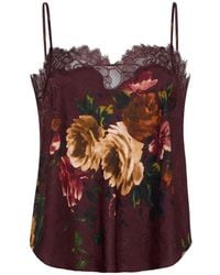 Cara Cara - Nala Floral-Print Lace-Trim Top - Lyst