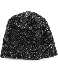Maison Michel - Bonnet À Sequins Et Plaque Logo - Lyst