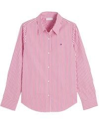 Tommy Hilfiger - Vertical-Stripe Logo-Embroidered Shirt - Lyst