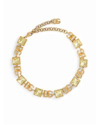 Dolce & Gabbana - Necklace With Dg Logo And Rhinestones - Lyst