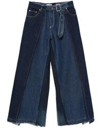 Facon Jacmin - Layered-Design Wide-Leg Jeans - Lyst
