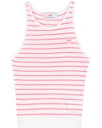 Chiara Ferragni - Eyelike-Patch Striped Sleeveless Top - Lyst