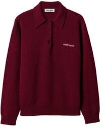 Miu Miu - Intarsien-Pullover mit Polokragen - Lyst