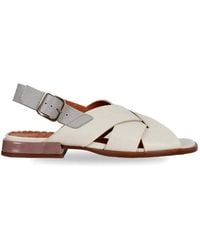 Chie Mihara - Watata Buckled Woven Ballet Flats - Lyst