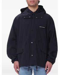 ARMANI EXCHANGE - Logo-Patch Hooded Jacket - Lyst