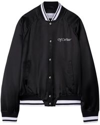 Off-White c/o Virgil Abloh - Polyester Bomber Jacket With Contrast Detailing - Lyst