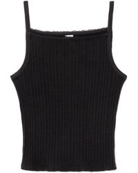 RE/DONE - Ribbed-knit Cotton Tank Top - Lyst
