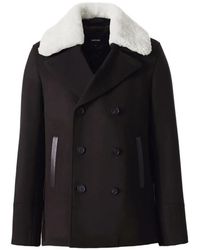 Mackage - Cole Shearling-Collar Double-Breasted Coat - Lyst