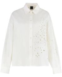 Pinko - Centoundici Crystal-Embellished Cut-Out Shirt - Lyst