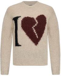 AllSaints - Broken-Heart Sweater - Lyst