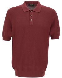 Gran Sasso - Honeycomb Cotton Polo Shirt - Lyst