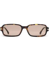 Victoria Beckham - Lunettes De Soleil Rectangulaires À Effet Écailles De Tortue - Lyst