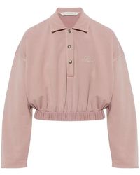 Palm Angels - Cropped Long-Sleeve Polo Shirt - Lyst
