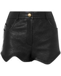 Moschino - Asymmetric-hem Leather Mini Skirt - Lyst