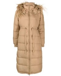 Twin Set - Feather-trimmed Hood Padded Parka - Lyst