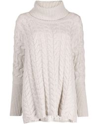 N.Peal Cashmere - Roll-neck Cable-knit Jumper - Lyst