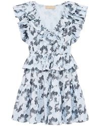 Ulla Johnson - Robe Courte Celie À Volants Superposés - Lyst