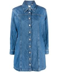 Levi's - Long-Sleeve Button-Up Mini Dress - Lyst