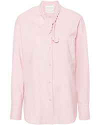forte_forte - Pussy-Bow Collar Poplin Shirt - Lyst