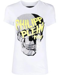 Philipp Plein - スカル Vネックtシャツ - Lyst