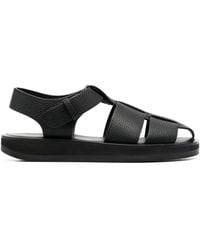 The Row - Fisherman Woven Textured-leather Sandals - Lyst