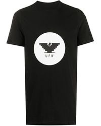 Rick Owens - Camiseta con estampado gráfico y cuello redondo - Lyst